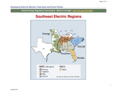 Energy / Federal Energy Regulatory Commission / SERC Reliability Corporation / Midwest Independent Transmission System Operator / Florida Reliability Coordinating Council / Electricity market / Electric Reliability Council of Texas / Electric power / Eastern Interconnection / Electrical grid