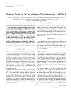 JOURNAL OF CATALYSIS ARTICLE NO[removed], 183–[removed]Hydrogen/Deuterium Exchange during n-Butane Conversion on H-ZSM-5