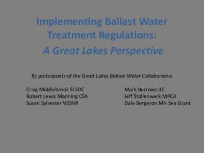 ABS Seminar: Ballast Water Management New York, NY July 18, 2012