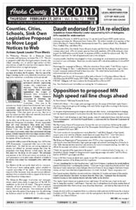 THE OFFICIAL LEGAL NEWSPAPER FOR