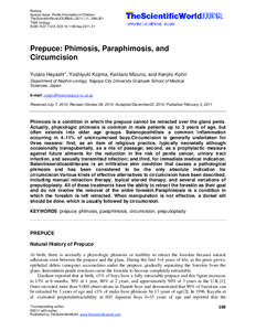 Phimosis / Foreskin / Forcible retraction of the foreskin / Balanitis xerotica obliterans / Balanoposthitis / Preputioplasty / Dorsal slit / Paraphimosis / Posthitis / Medicine / Penis / Circumcision