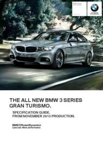 BMW 3 Series Gran Turismo bmw.co.nz  THE ALL NEW BMW 3 SERIES