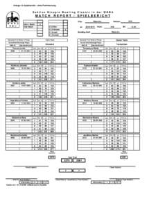 Anlage 4 b Spielbericht - ohne Punktwertung  Sektion Ninepin Bowling Classic in der WNBA MATCH
