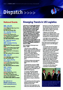 Issue 4.2 MARCH[removed]Published by the Logistics Association of Australia Ltd Dispatch National Events