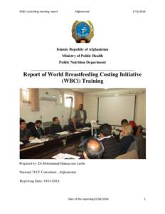 Microsoft Word - WBCi Training report Afghanistan