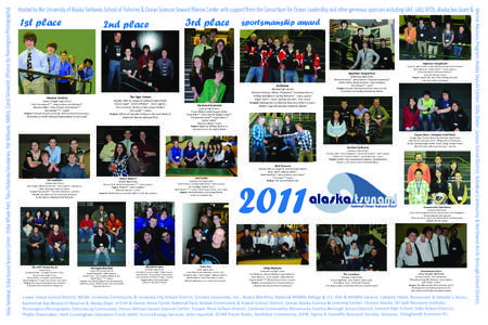 Sitka Sentinal; Sitka Sound Science Center; Sitka Whale Fest; Taku Fisheries/Smokeries; Pat Williams; NMEA; Carol Griswold. (Photos by Pennington Photography)  1st place 2nd place
