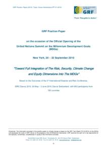 Microsoft Word - Position Paper MDG Summit_new