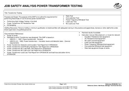 Electric power / Transformer oil / Transformer / Tap / Test probe / Hipot / Short circuit test / Isolation transformer / Transformers / Electromagnetism / Electrical engineering