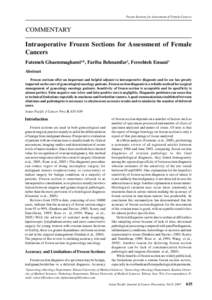 Frozen Sections for Assessment of Female Cancers  COMMENTARY