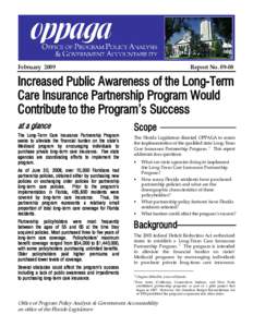 Increased Public Awareness of the Long-Term Care Insurance Partnership Program Would Contribute to the Program’s Success
