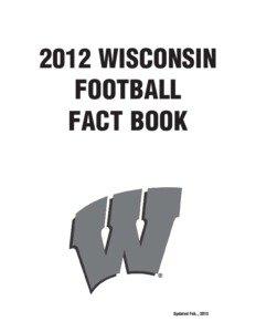 2012 WISCONSIN FOOTBALL FACT BOOK