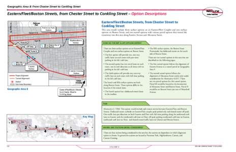 Geographic Area 8: From Chester Street to Conkling Street  Eastern/Fleet/Boston Streets, from Chester Street to Conkling Street – Option Descriptions S. Chester St.  Eastern/Fleet/Boston Streets, from Chester Street to