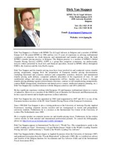 Microsoft Word - CV Dirk Van Stappen 2011.doc