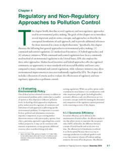 Guidelines for Preparing Economic Analyses: Regulatory and Non-Regulatory Approaches to Pollution Control (Chapter 4)