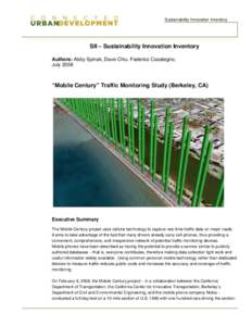 Sustainability Innovation Inventory  SII – Sustainability Innovation Inventory Authors: Abby Spinak, Dave Chiu, Federico Casalegno, July 2008