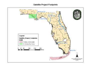 Satellite Project Footprints Apalachicola River Suwannee River  Apalachee Bay