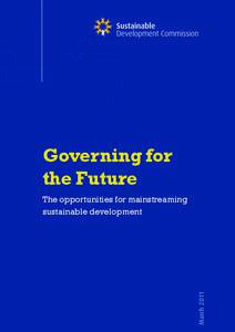 Governing for the Future MarchThe opportunities for mainstreaming