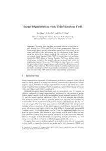 Artificial intelligence / Machine learning / Statistical natural language processing / Segmentation / Latent Dirichlet allocation / Expectation–maximization algorithm / Object recognition / Bag of words model in computer vision / Statistics / Image processing / Computer vision