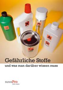 Gefährliche Stoffe und was man darüber wissen muss 1. Kennzeichnung Stoffe und Zubereitungen1 müssen entsprechend ihrer Gefährlichkeit verpackt und gekennzeichnet sein.2