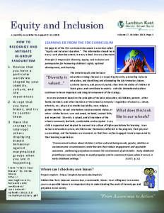    Equity and Inclusion