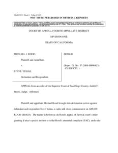 Filed[removed]Rood v. Yuhas CA4/1  NOT TO BE PUBLISHED IN OFFICIAL REPORTS