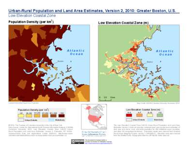 Urban-Rural Population and Land Area Estimates, Version 2, 2010: Greater Boston, U.S.  6>  3, =( ; 065 6( : ;