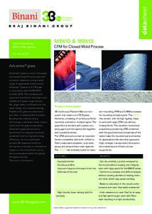 data sheet Injecion Moulding, RTM, S-RIM, Infusion M8610 & M8615 CFM for Closed Mold Process