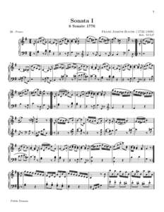 1  Sonata I 6 Sonate 1776 Franz Joseph Haydn)