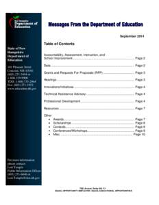 September[removed]Table of Contents State of New Hampshire Department of