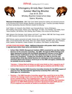 Sustainable building / Indian Green Building Council / Grizzly bear / Greater Yellowstone Ecosystem / Yellowstone National Park / National Fish and Wildlife Foundation / Wyoming / Western United States / Geography of the United States