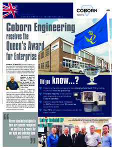 w w w. c o b o r n . c o m QUEEN’ S AWARD for ENTERPRISE[removed]Engineering  Coborn Engineering