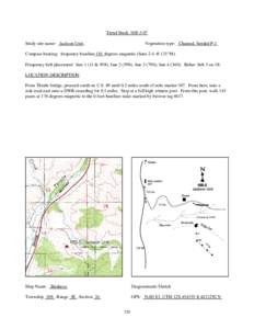 Trend Study 16B-5-07 Study site name: Jackson Unit . Vegetation type: Chained, Seeded P-J .  Compass bearing: frequency baseline 181 degrees magnetic (lines 2-4 @ 121°M).