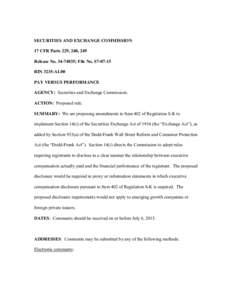 Management / United States corporate law / Private law / Corporations law / Regulation S-K / Dodd–Frank Wall Street Reform and Consumer Protection Act / Executive pay / Board of directors / U.S. Securities and Exchange Commission / Business / Corporate governance / SEC filings