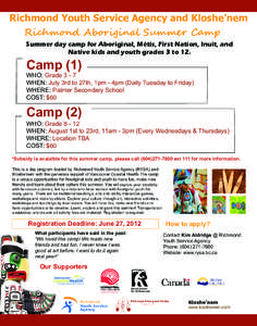 Summer camp / Richmond /  California / Geography of the United States