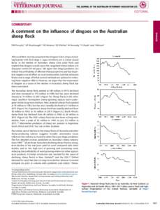 bs_bs_banner  EDITORIAL A comment on the influence of dingoes on the Australian sheep flock