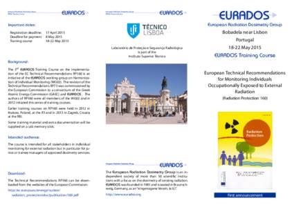 European Radiation Dosimetry Group RP160 Training Course EURADOS  European Radiation Dosimetry Group