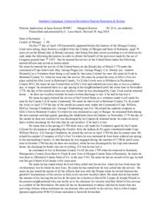 Southern Campaigns American Revolution Pension Statements & Rosters Pension Application of Isaac Keeton W9097 Margaret Keeton NC [VA; see endnote] Transcribed and annotated by C. Leon Harris. Revised 28 Aug[removed]State o