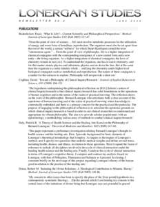 Bernard Lonergan / Frederick G. Lawrence / Scholasticism / Theology / Christian philosophy / Lonergan / Critical realism / René Girard / Paul Oslington / Philosophy / Religious philosophy / Christianity