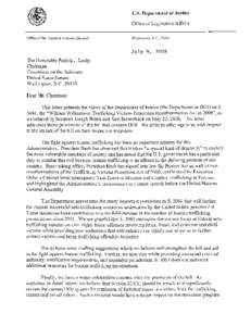 [removed]Ltr re S3061 William Wilberforce Trafficking Victims Protection Reauthorization Act of 2008