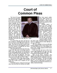 COURT OF COMMON PLEAS  Court of Common Pleas the Court opened satellite The Court of Common