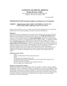 Employment / Business law / Law / 103rd United States Congress / Family and Medical Leave Act / Labor / Sick leave / Work–life balance / Nevada Department of Human Resources v. Hibbs / Leave / Human resource management / Employment compensation