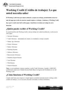 Working Credit—What you need to know - Spanish