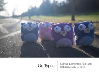 Go Types  Startup Edmonton Hack Day Saturday, May 9, 2015