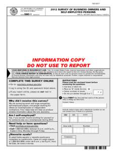 U.S. DEPARTMENT OF COMMERCE Economics and Statistics Administration U.S. CENSUS BUREAU FORM