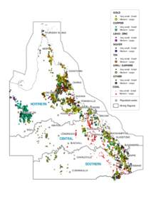 Map of abandoned mines in Queensland