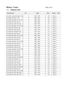 Bledsoe County Office: (Page 1 of 12)  Chancery Court