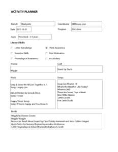 ACTIVITY PLANNER  Branch Print Form