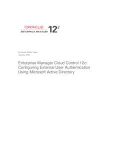 System software / Oracle Enterprise Manager / Oracle WebLogic Server / Oracle Database / Oracle Fusion Middleware / Identity management system / Oracle Corporation / Single sign-on / Active Directory / Software / Computing / Directory services