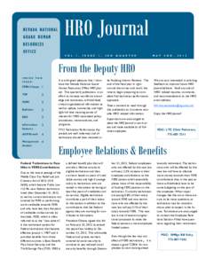 HRO Journal  N EVADA N AT IO N AL GUARD HUMAN RESOURCES OFFICE