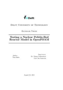 Delft University of Technology Bachelor Thesis Testing a Nuclear Pebble-Bed Reactor Model in OpenFOAM